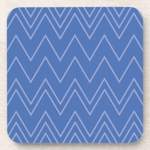 Porta-copo Padrão de ziguezague azul, moderno, simples, legal