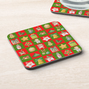 Porta-copo Padrão decorativo sem costura de Natal