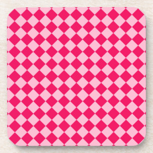 Porta-copo Padrão Diamante de Combinação Rosa de Shirley T