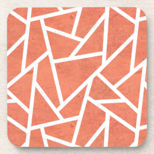 Porta-copo Padrão do mosaico laranja mandarino