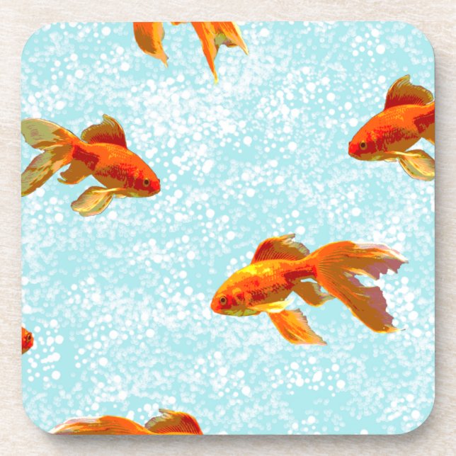 Porta-copo padrão do peixe dourado (Frente)