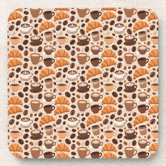 Porta-copo Padrão Estético de Café Moderno (Frente)