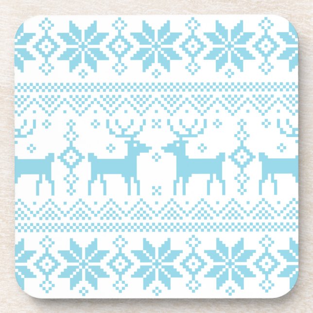 Porta-copo Padrão feliz de Natal 1 (Frente)