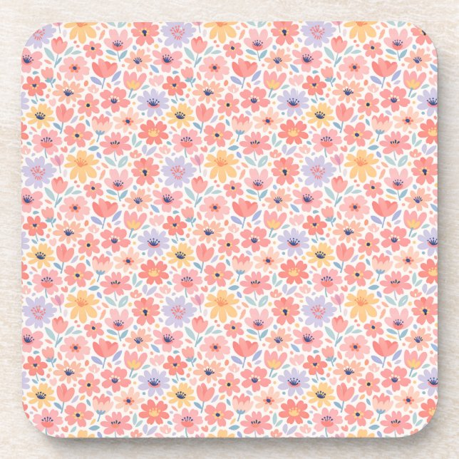 Porta-copo Padrão Floral Abstrato Moderno (Frente)