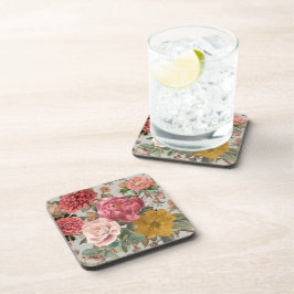 Porta-copo Padrão floral botânico vintage romântico