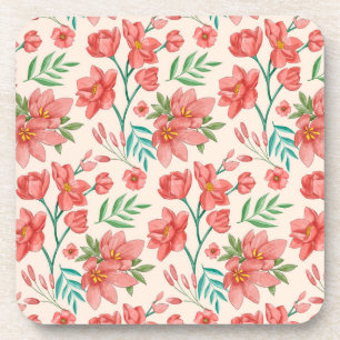 Porta-copo Padrão Floral De Aquarela Pintada À Mão- 54098