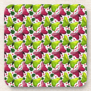 Porta-copo Padrão Floral de Borboleta Ousada com Corações