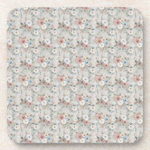 Porta-copo Padrão Floral de Inverno Aconchegante