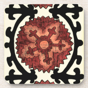 Porta-copo Padrão Floral Decorativo do Estilo Suzani