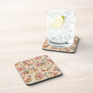 Porta-copo Padrão Floral e de Abóbora da Colheita Suave