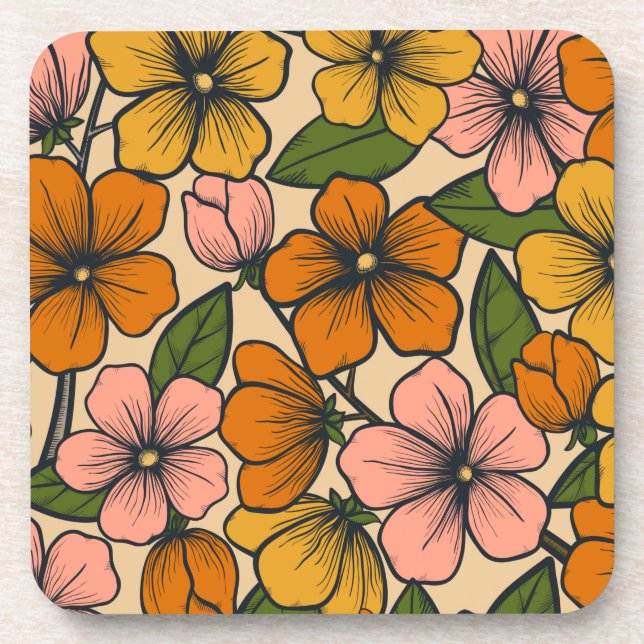 Porta-copo Padrão Floral E Sem Glamor (Frente)