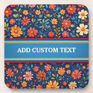 Porta-copo Padrão Floral Elegante
