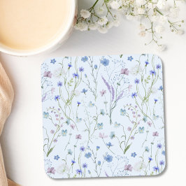 Porta-copo Padrão Floral Flor Silvestre Bonito Roxo Azul