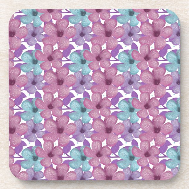 Porta-copo Padrão Floral Pastel (Frente)