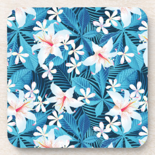 Porta-copo Padrão Floral Tropical de Hibiscus