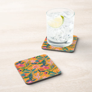 Porta-copo Padrão Floral Tropical Moderno