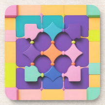 Padrão Geométrico Colorido Design Formas Vibrantes