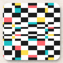 Porta-copo Padrão geométrico colorido, urbano, moderno, de te