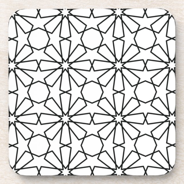 Porta-copo Padrão Geométrico Islâmico Design Árabe (Frente)