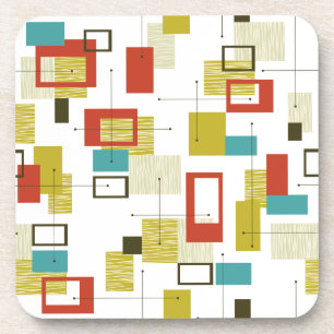 Porta-copo Padrão Geométrico Moderno do meio século