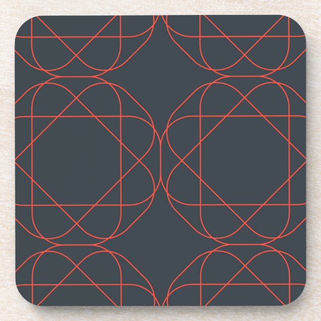 Porta-copo Padrão geométrico moderno, simples, fofo e lúdico (Frente)