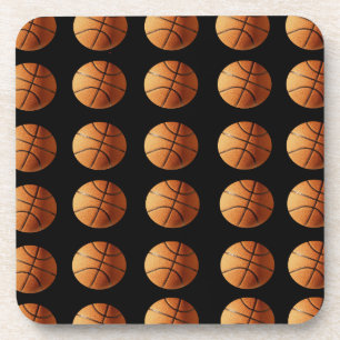 Porta-copo Padrão Laranja E Negra De Basquete,