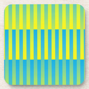Porta-copo Padrão Listrado Azul Amarelo Verde