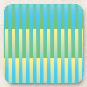 Porta-copo Padrão Listrado Azul Amarelo Verde