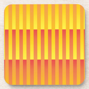 Porta-copo Padrão Listrado Laranja Amarelo