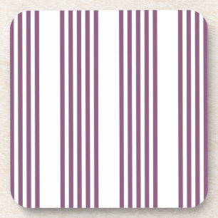 Porta-copo Padrão Mauve roxo e branco de cinco faixas