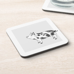 Porta-copo Padrão Minimalista de Linha de Porco Cottagecore V