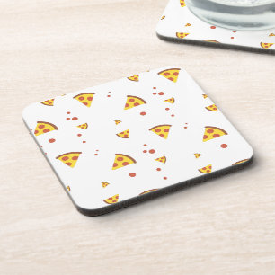 Porta-copo Padrão Minimalista de Pizza de Pepperoni Retro Div