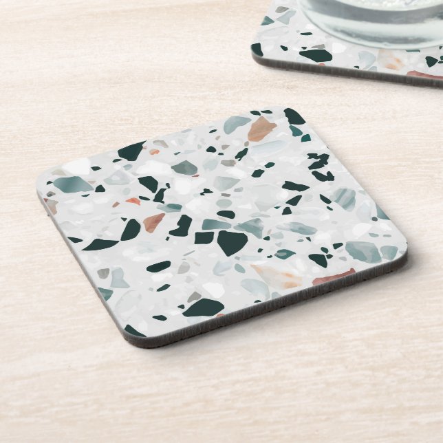 Porta-copo Padrão Moderno de Terrazzo Abstrato (Left Side)