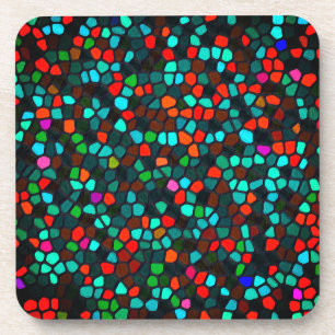 Porta-copo Padrão Mosaico Colorido Multicolorido