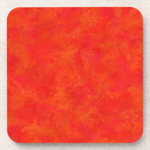 Porta-copo Padrão Red Orange Abstrato