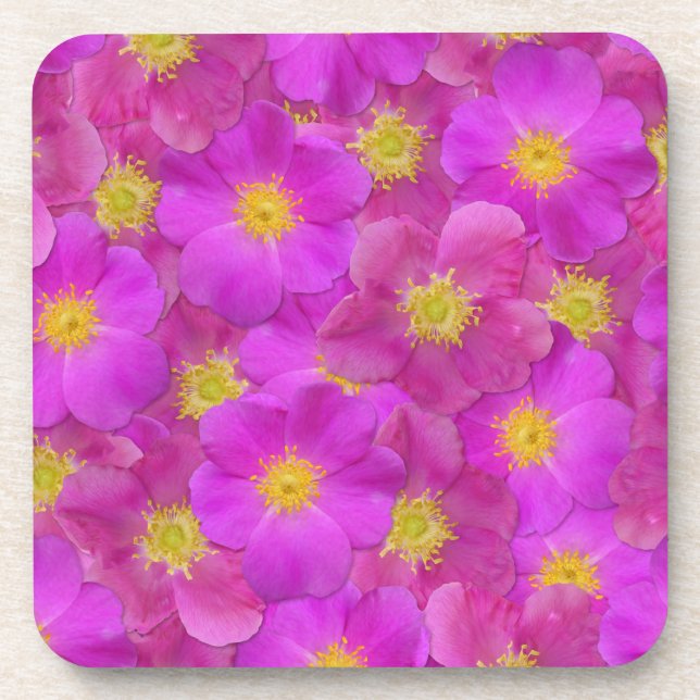 Porta-copo Padrão Selvagem de Rosa (Frente)