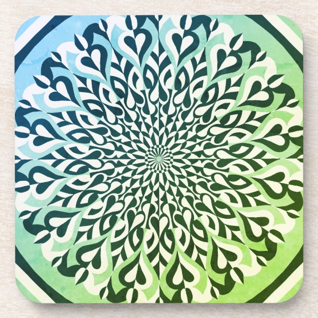 Porta-copo Padrão simétrico de cor alternativa (Frente)