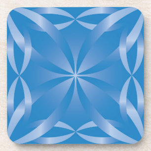 Porta-copo padrão topaz azul