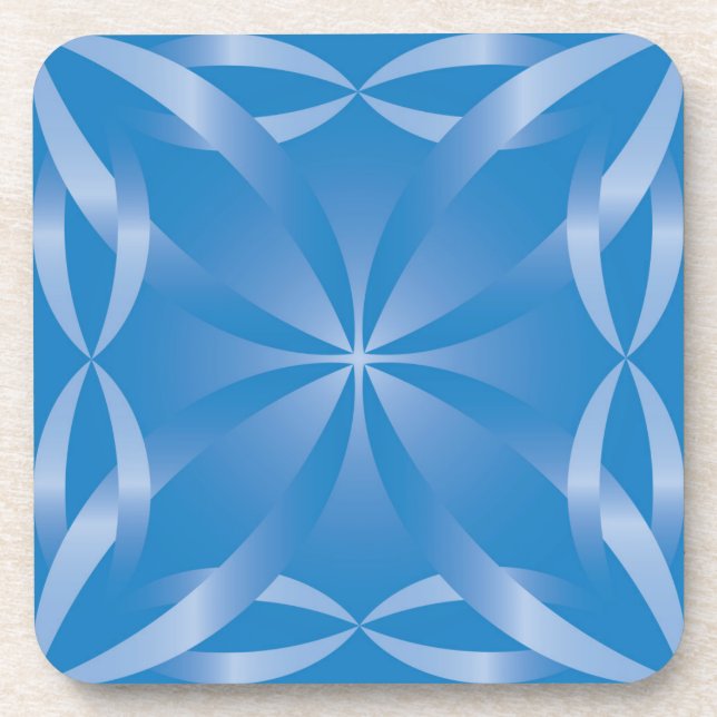 Porta-copo padrão topaz azul (Frente)