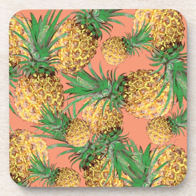 Porta-copo Padrão Tropical Yummy Pineapple (Frente)