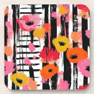 Porta-copo Padrão Vintage Watercolor Floral Abstrato (11)