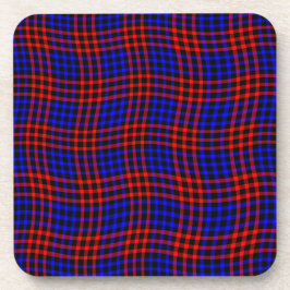 Porta-copo Padrão xadrezinho xadrez azul vermelho contínuo