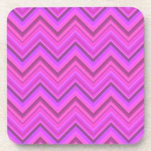 Porta-copo Padrão zigzag de listras rosa