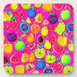 Porta-copo Padrões de fusão de Frutas vibrantes