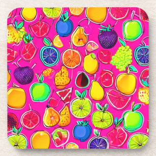 Porta-copo Padrões de fusão de Frutas vibrantes