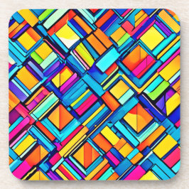 Porta-copo Padrões de neon-Abstrato vibrantes