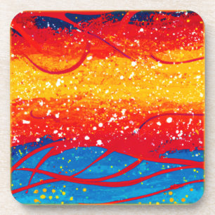 Porta-copo Padrões de Ondas Coloridas do Oceano. Comprar Agor