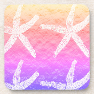 Porta-copo Padrões de Starfish branco Ouro Púrpura cor-de-ros