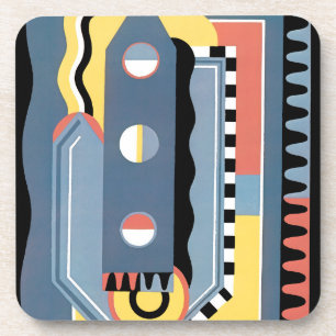 Porta-copo Padrões geométricos do jazz de Pochoir do art de