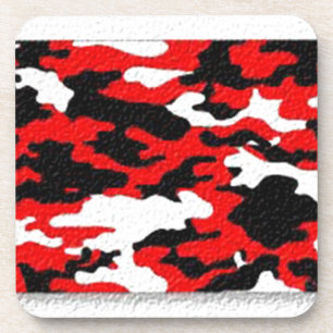 Porta-copo Padrões Vermelhos de Camuflagem